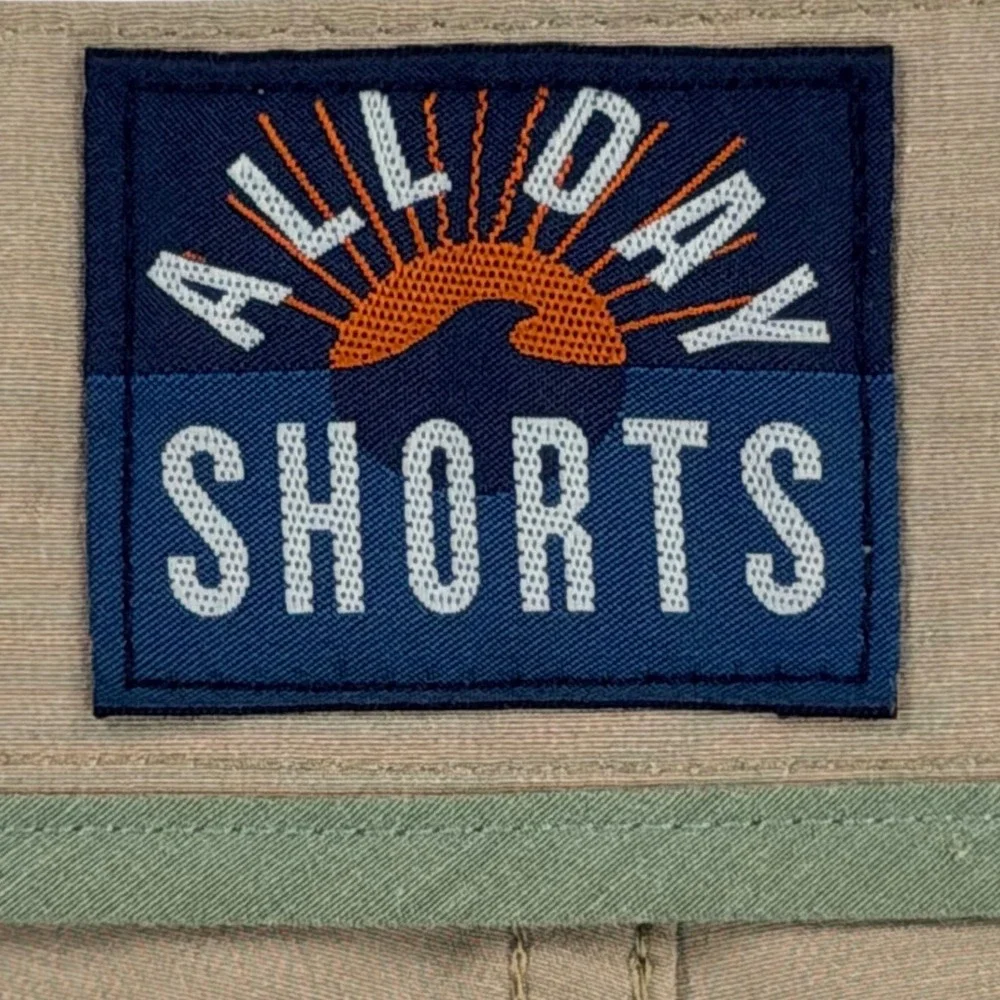 Faherty All Day Shorts Men 40 Khaki Tan Performance Stretch Quick Dry Chino